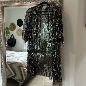 Black Sequined duster